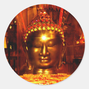 Buddha-Meditations-Aufkleber Runder Aufkleber
