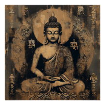 BUDDHA MEDITING ACRYLIC MALERIN #1