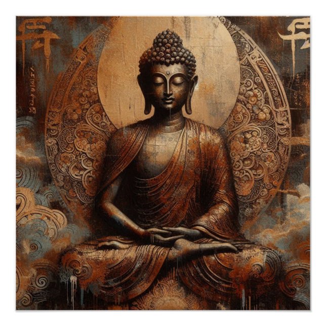 BUDDHA METALLIC PAINT ART #15 POSTER (Vorderseite)