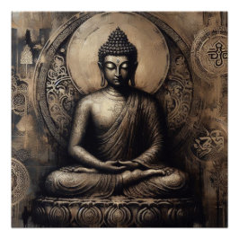 BUDDHA METALLIC PAINT ART #18 POSTER