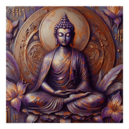 BUDDHA METALLIC PAINT ART #19 POSTER