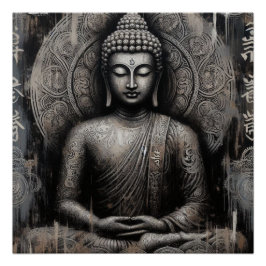 BUDDHA METALLIC PAINT ART #21 POSTER