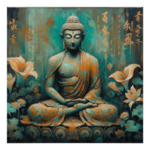BUDDHA METALLIC PAINT ART #5