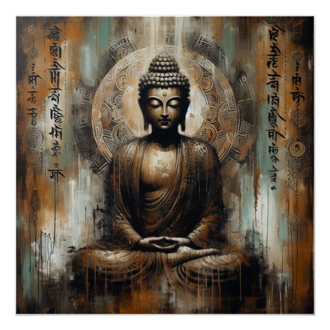 BUDDHA METALLIC PAINT ART #6 POSTER (Vorderseite)