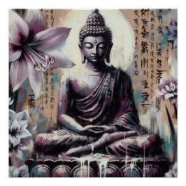 BUDDHA METALLIC PAINT ART #7 POSTER