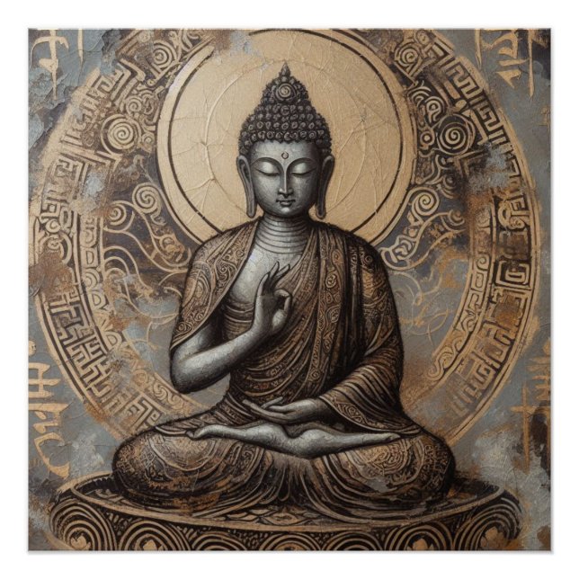 BUDDHA METALLIC PAINT ART #8 POSTER (Vorderseite)