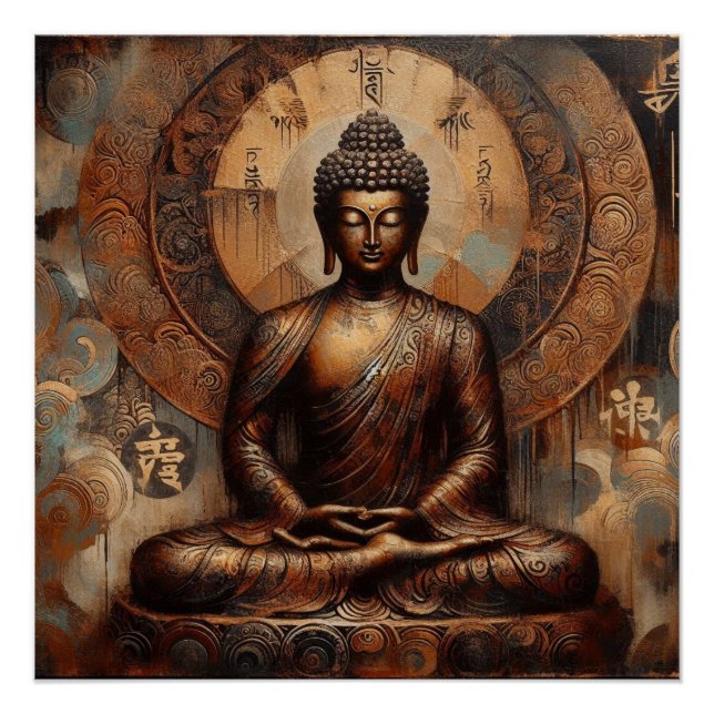 BUDDHA METALLIC PAINT ART #9 POSTER (Vorderseite)