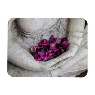 BUDDHA MIT BLUSTERN FLEXIBLES FOTO MAGNET