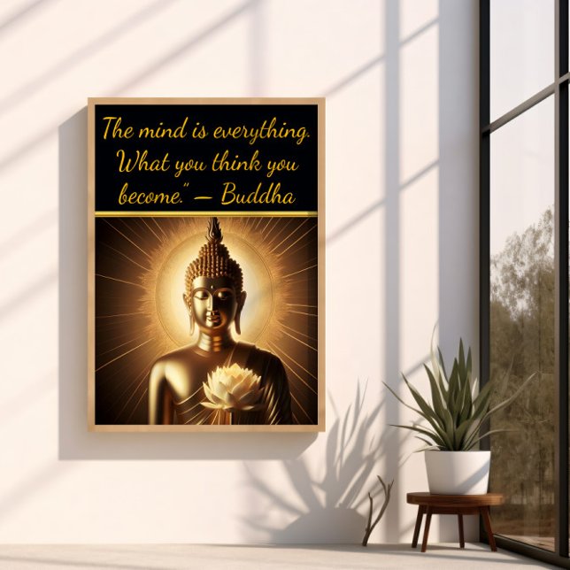 Buddha mit Lotus-Blume Poster (Von Creator hochgeladen)
