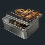 Buddha mit Schwert und Schrift in der Abenddämmeru Puzzle<br><div class="desc">Eine ruhige,  goldene Buddha-Statue,  die ein Schwert und einen heiligen Text trägt,  sitzt anmutig auf einer Lotusstatue. Die komplizierten Details schimmern vor einem dunklen Hintergrund und rufen ein Gefühl von Frieden und Weisheit hervor.</div>