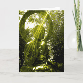 Buddha mit Strahlen Karte