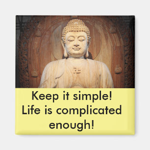 Buddha mit Zitat Magnet