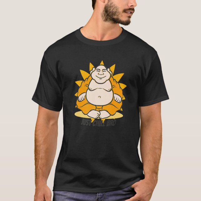 Buddha Monk Namaste Buddhismus nur Entspannen oder T-Shirt (Vorderseite)