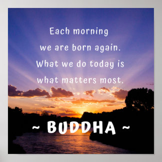 Buddha Morning Zitat Poster