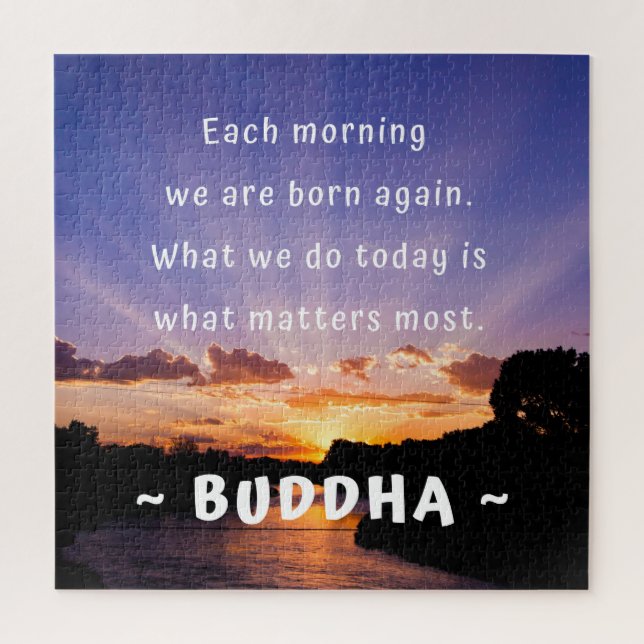 Buddha Morning Zitat Puzzle (Vertikal)