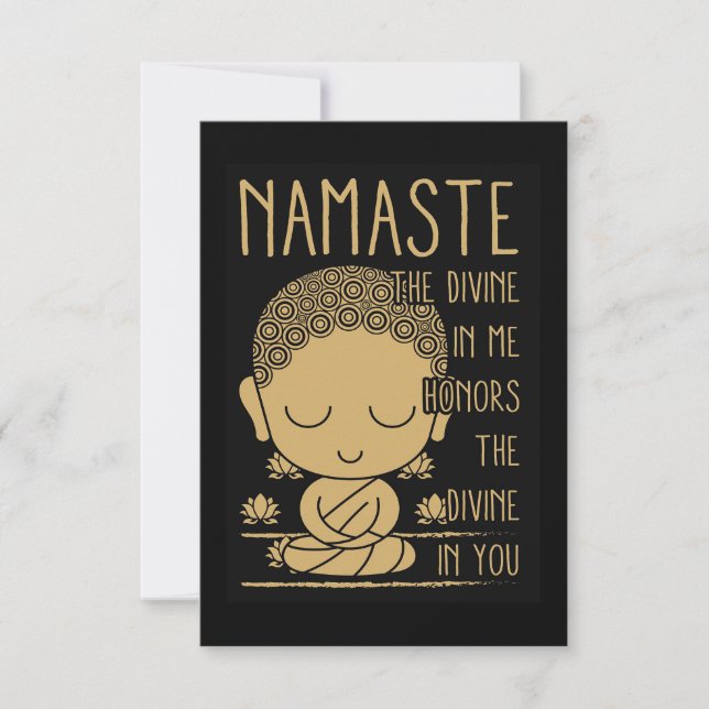 Buddha Namaste das Göttliche in mir Dankeskarte (Vorderseite)
