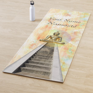 Buddha Namasté pastell Aquarell-Yoga-Matte Yogamatte
