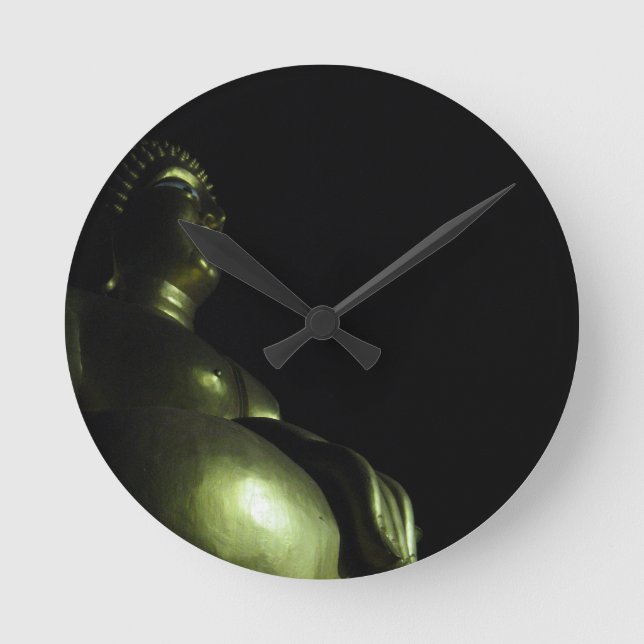 Buddha Night Runde Wanduhr (Vorderseite)
