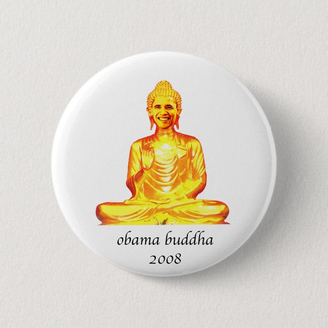 Buddha Obama Button (Vorderseite)