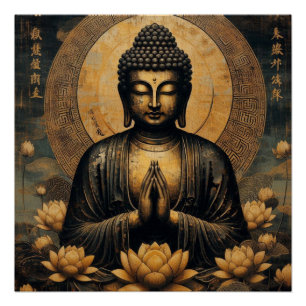 BUDDHA ÖL-MALERIN #22 POSTER