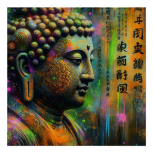 BUDDHA ÖLZEICHEN #40 POSTER