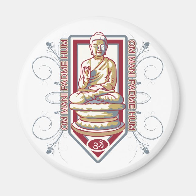 Buddha Om Mani Padma Hum Magnet (Vorne)