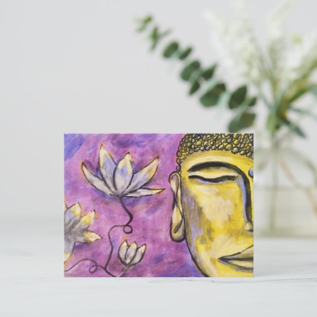 Buddha Painting Postcard - Freyjas Alchemy Postkarte (Stehend Vorderseite)