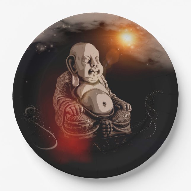 Buddha Pappteller (Vorderseite)