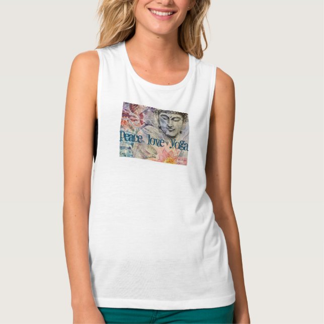 Buddha Peace Liebe Yoga Relaxter Muscle Tank (Vorderseite)