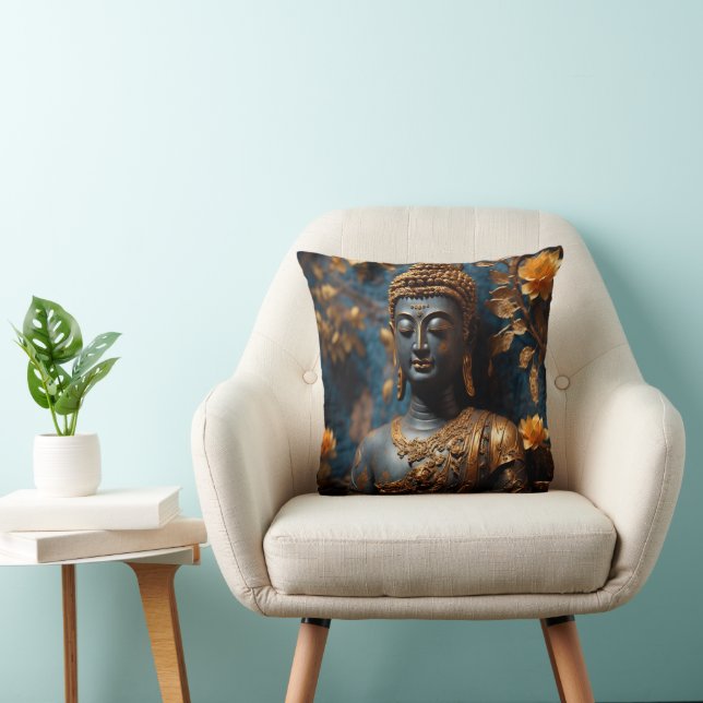Buddha Polyester Throw Kissen (Stuhl )