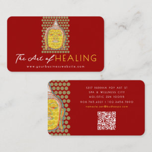 Buddha Pop Dots Oriental Asian Modern Zen Stilvoll Visitenkarte