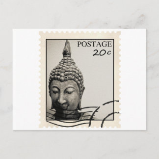 Buddha Postage Stamp Design Postkarte