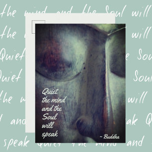 Buddha Quiet the Mind Quote Postcard Postkarte