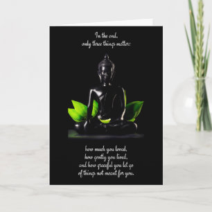Buddha Quote 3 - individuell anpassbare Grußkarte Karte