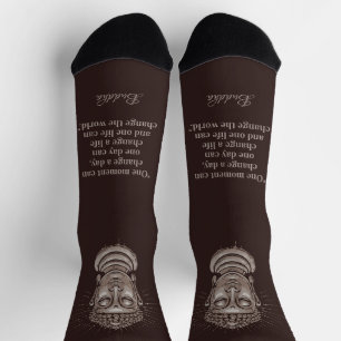 Buddha Quote für benutzerdefinierten Text Socken