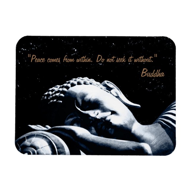 Buddha Quotes & Mindwahrheit / Buddha schlafen Magnet (Horizontal)