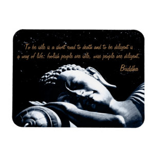 Buddha Quotes & SchlafBuddha / Unter Sternen Himme Magnet