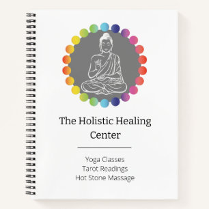 Buddha Rainbow Chakras Spirituelle metaphysische Y Notizbuch