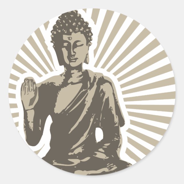 Buddha Rays Sticker (Vorderseite)