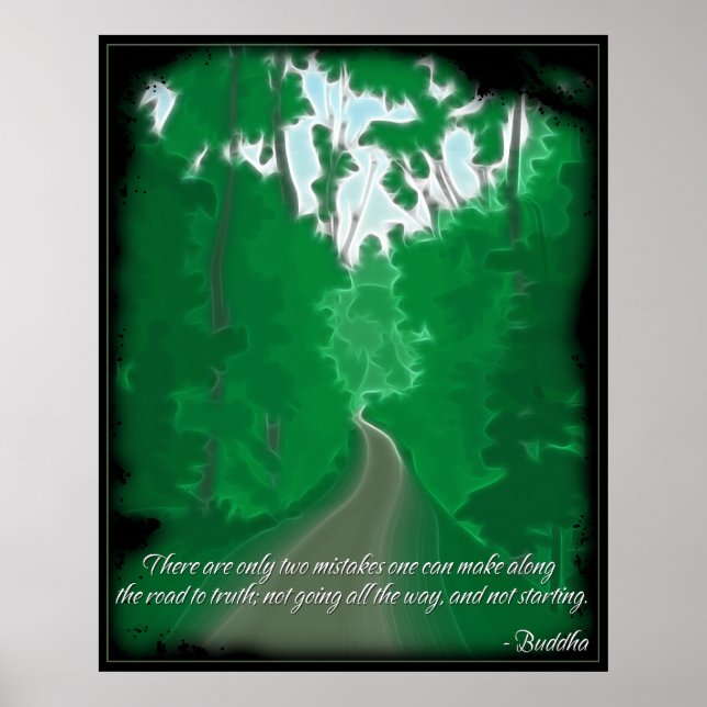 Buddha Road to Truth Quote Poster (Vorne)