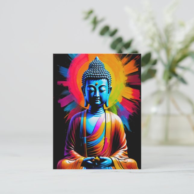 Buddha - Ruhestätten Feiertagspostkarte (Stehend Vorderseite)