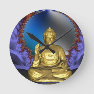 Buddha Runde Wanduhr