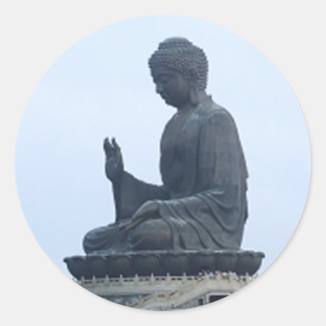 Buddha Runder Aufkleber (Vorderseite)