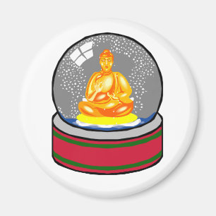 Buddha-Schnee-Kugel Magnet