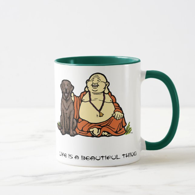 Buddha-Schokoladen-Labrador-Tasse Tasse (Rechts)