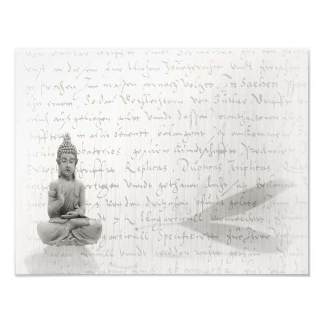 Buddha Schwarz Weiss Design Fotodruck (Vorne)