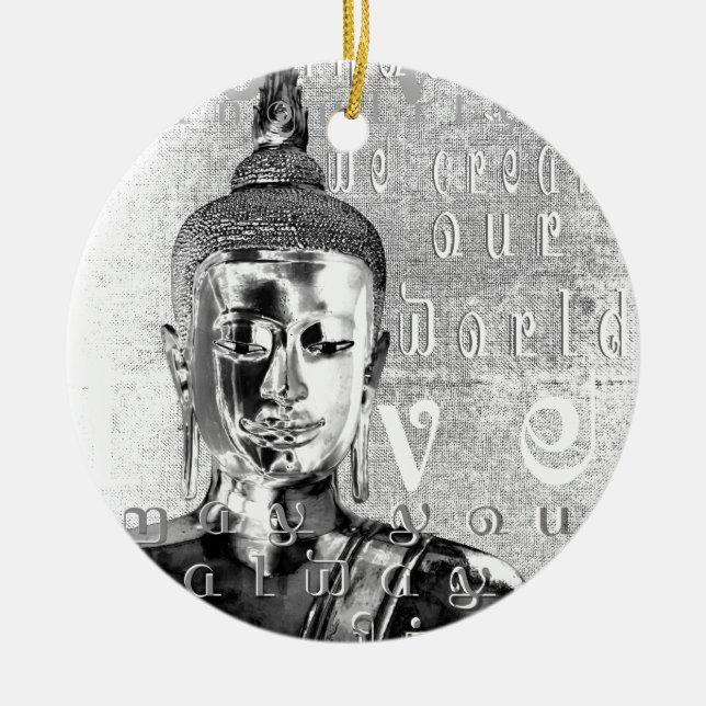 Buddha-Segen Keramik Ornament (Vorne)