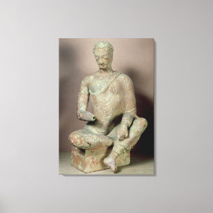 Buddha setzte in der Meditation, von Fondukistan Leinwanddruck