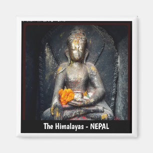 Buddha Shakyamuni, Blume, Kathmandu - Nepal Magnet