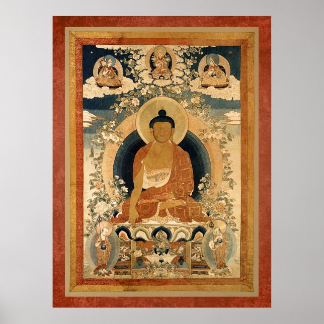 Buddha Shakyamuni Thangka Poster (Vorne)